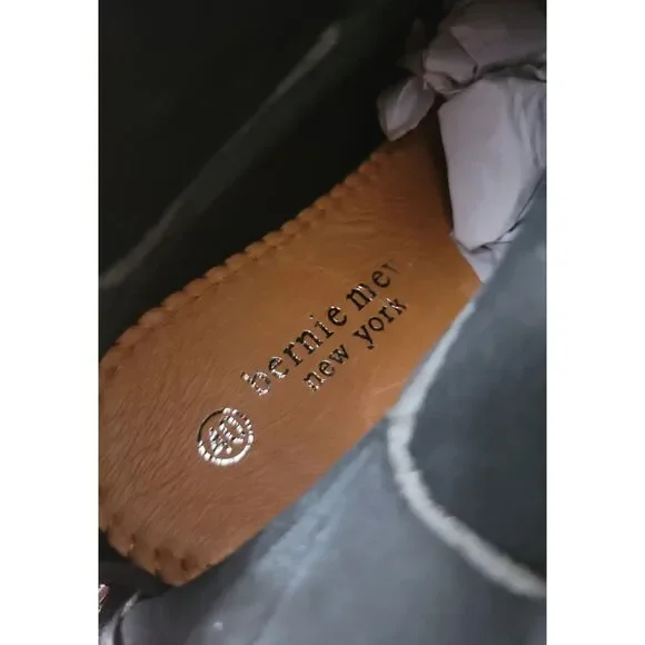 Women's Black and Gray Wedge Ankle Boots - Picture 6 of 8